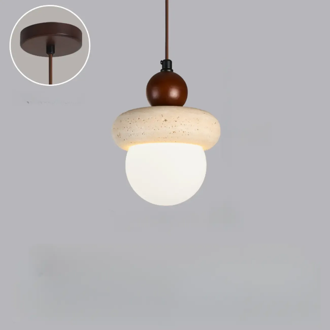 Contemporary Stone Rattan Pendant Lights Kitchen Island Image - 44