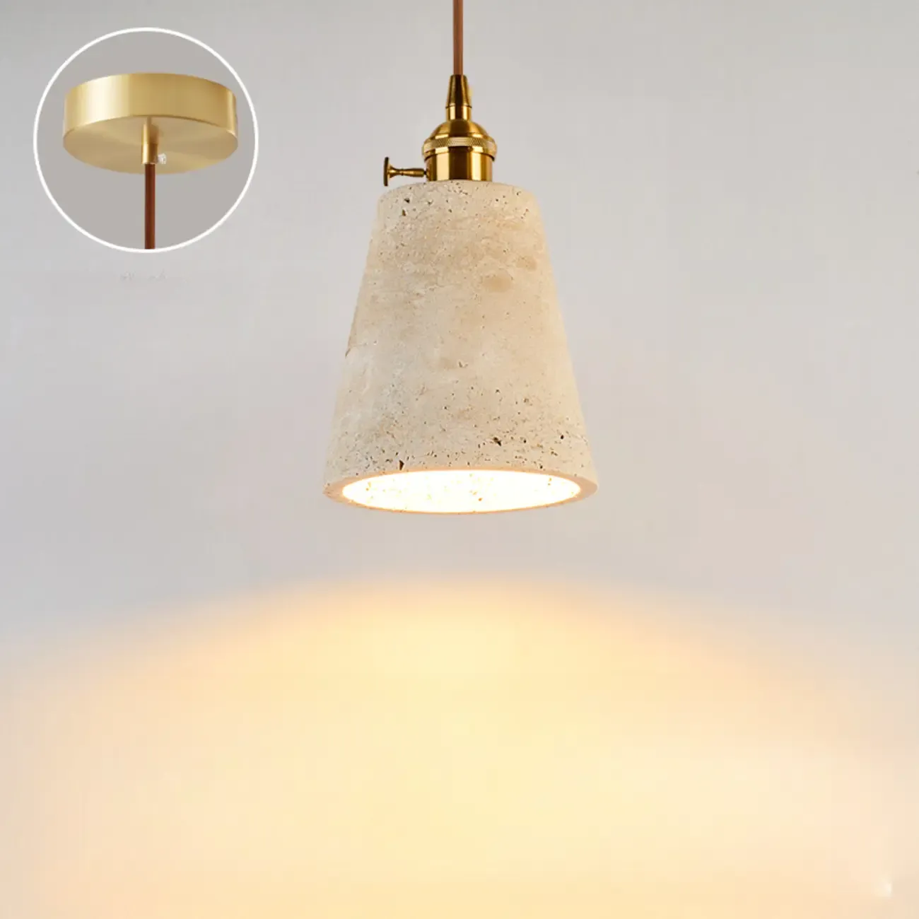 Contemporary Stone Rattan Pendant Lights Kitchen Island Image - 45