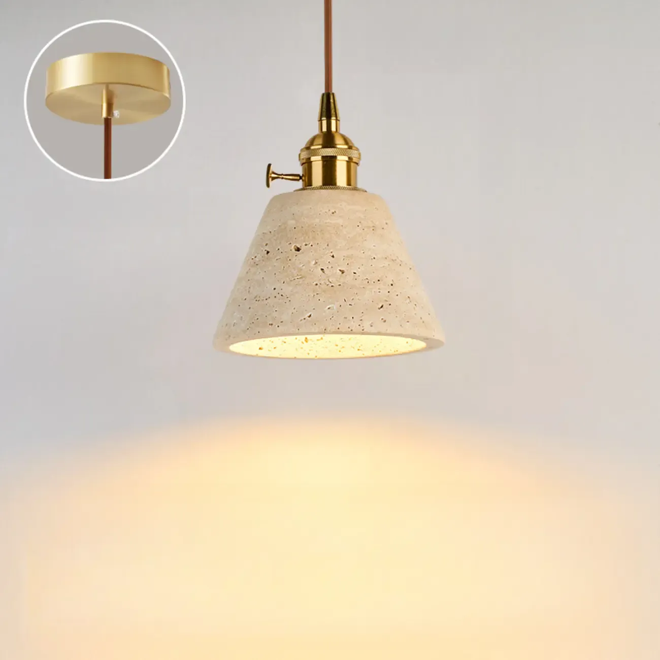 Contemporary Stone Rattan Pendant Lights Kitchen Island Image - 47