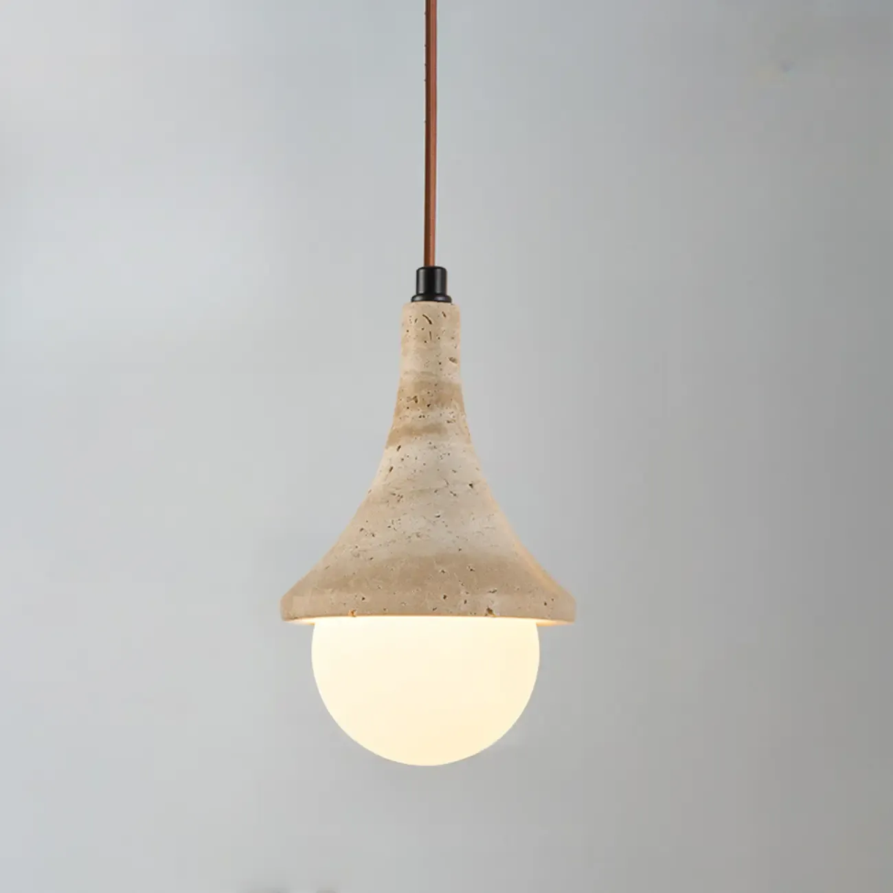 Contemporary Stone Rattan Pendant Lights Kitchen Island Image - 52