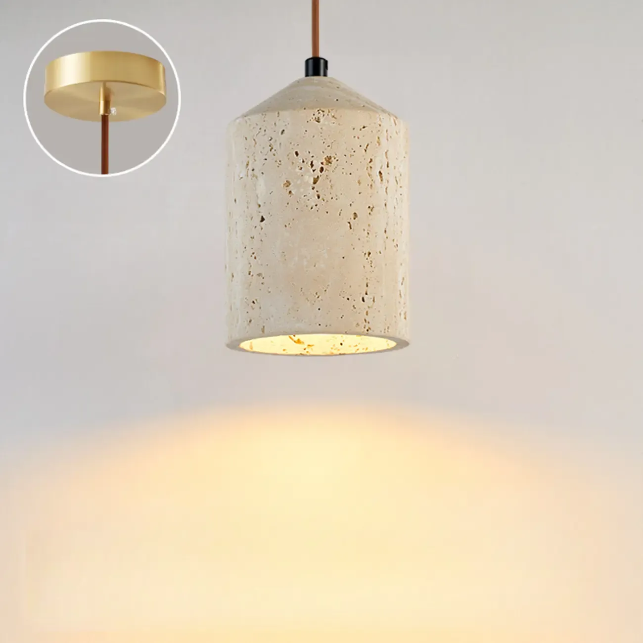 Contemporary Stone Rattan Pendant Lights Kitchen Island Image - 59