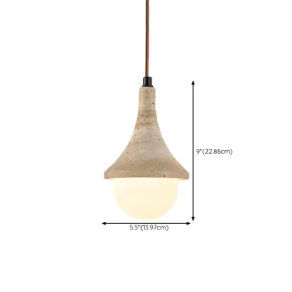 Contemporary Stone Rattan Pendant Lights Kitchen Island Image - 85