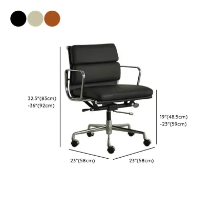 Modern Leather Adjustable Ergonomic Office Chair with Casters #size