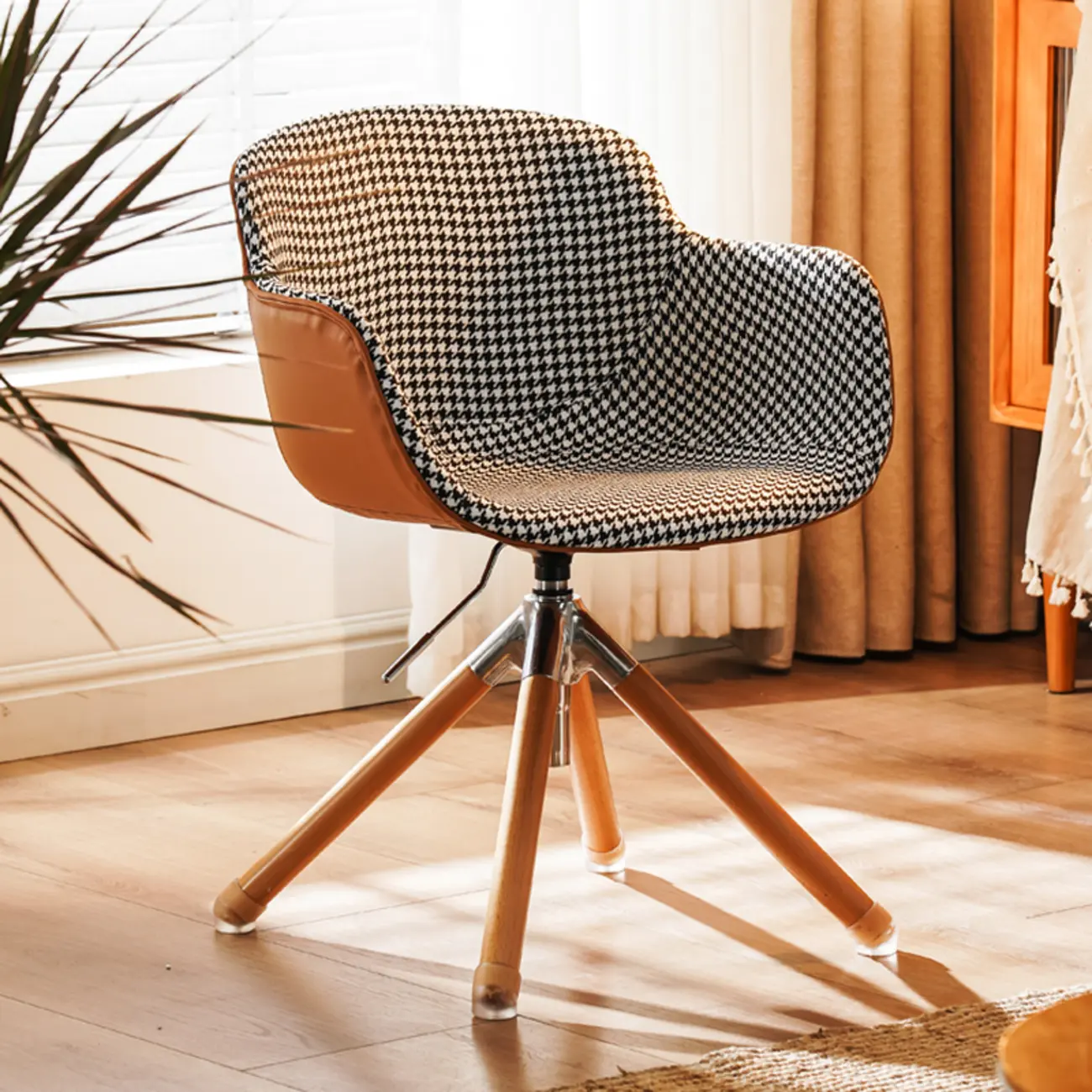 Modern Mid-Back Adjustable Swivel Armrest Office Chair Image - 1 | homeyfad