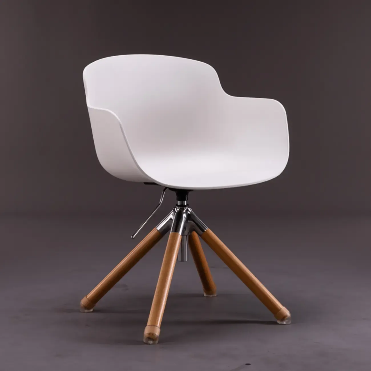 Modern Mid-Back Adjustable Swivel Armrest Office Chair Image - 2