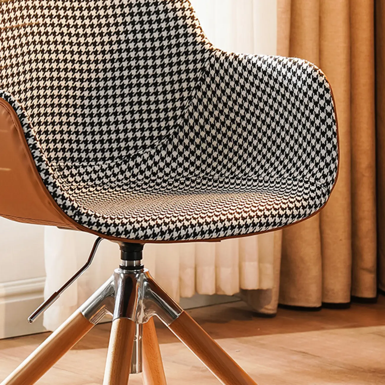 Modern Mid-Back Adjustable Swivel Armrest Office Chair Image - 6 | homeyfad