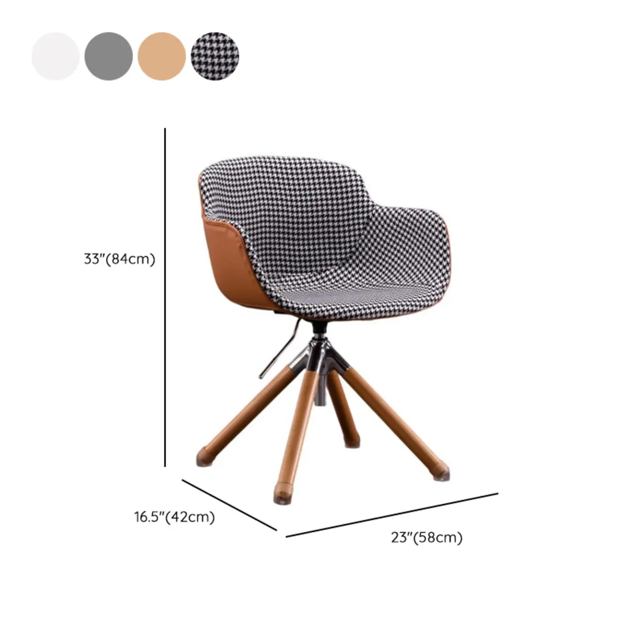 Modern Mid-Back Adjustable Swivel Armrest Office Chair #size | homeyfad