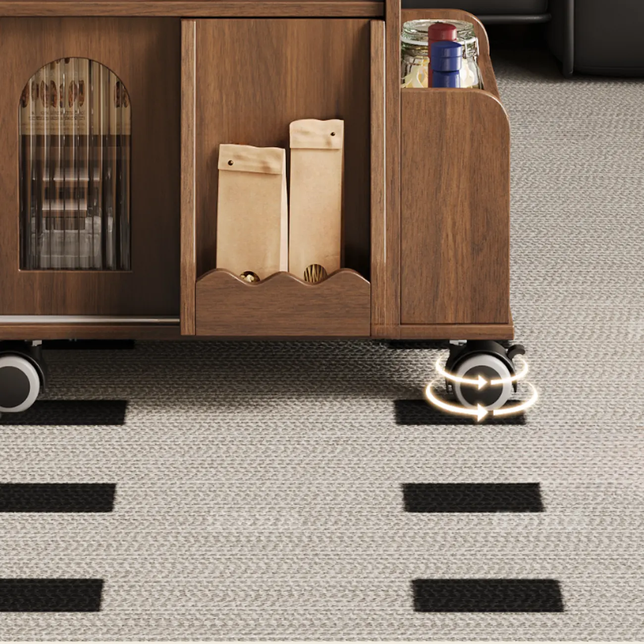 Nut Brown Lift Top Modern Wagon Wheel Wood Coffee Table Image - 8 | homeyfad