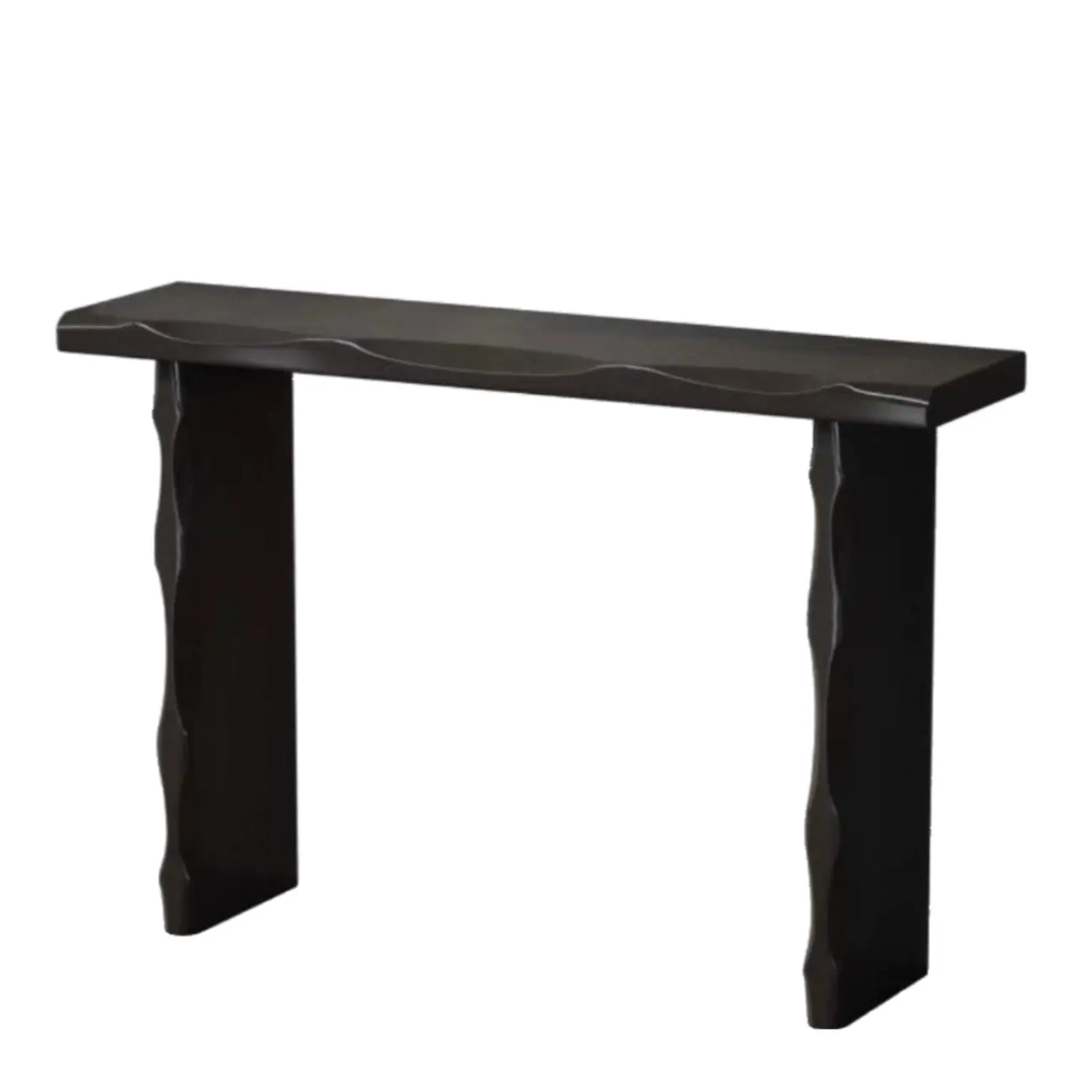 Mid-century Modern Live Edge Rectangular Wood Console Table Image - 9 | homeyfad