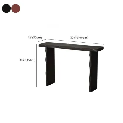 Mid-century Modern Live Edge Rectangular Wood Console Table Image - 12