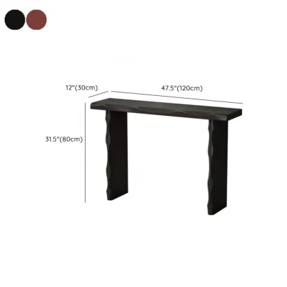 Mid-century Modern Live Edge Rectangular Wood Console Table Image - 13