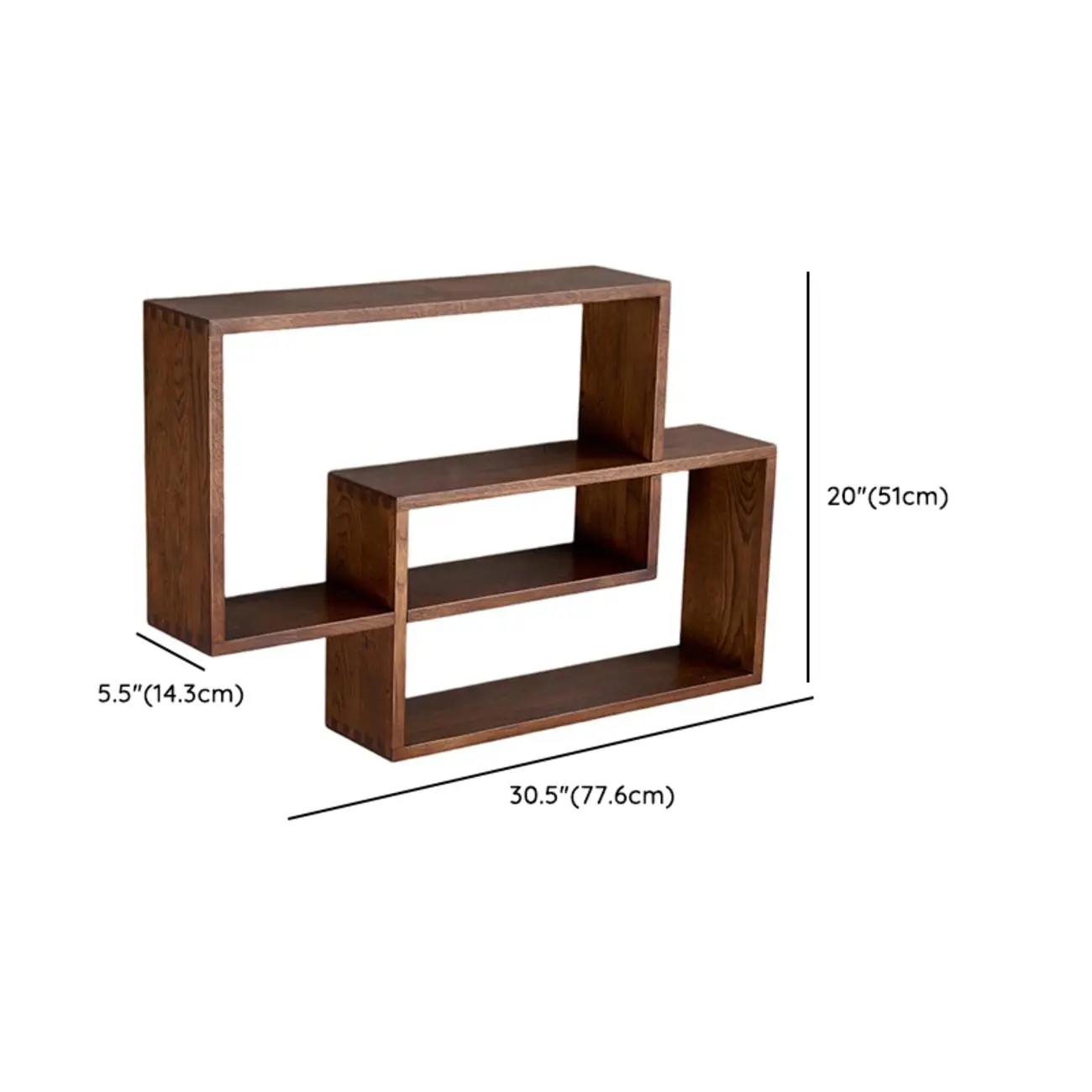 Walnut Modern Wood Floating Mount Wine Rack Display Shelf #size | homeyfad