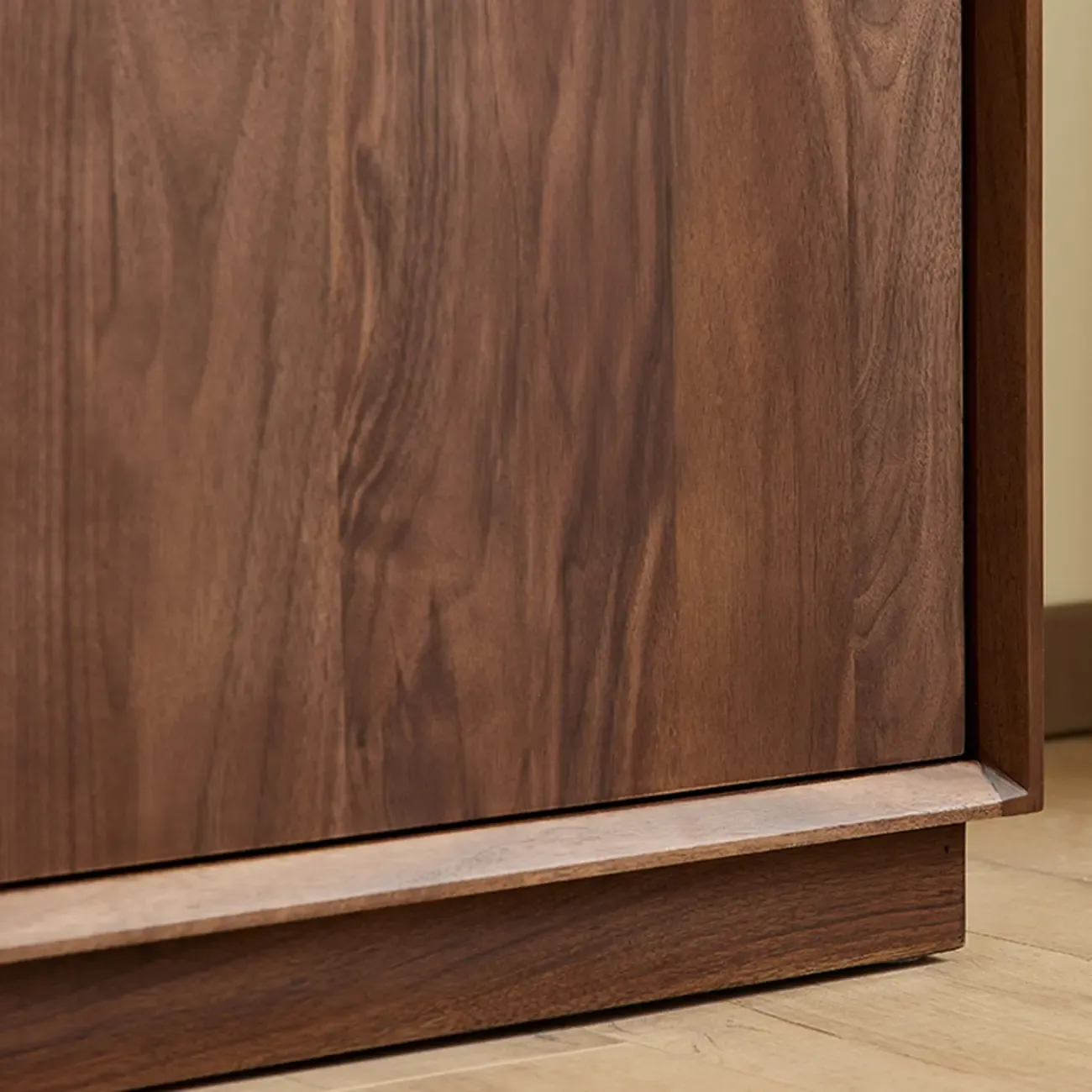 Solid Wood Modern Open Back Horizontal Bookcase With Storage Image - 10