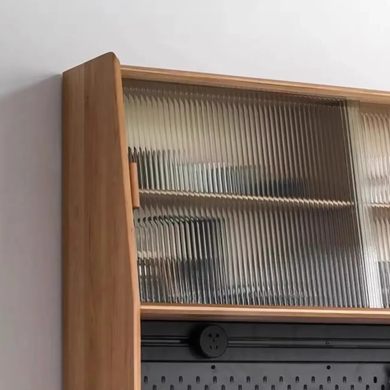 Modern Natural Wood Buffet Cabinet with Cabinets Image - 5