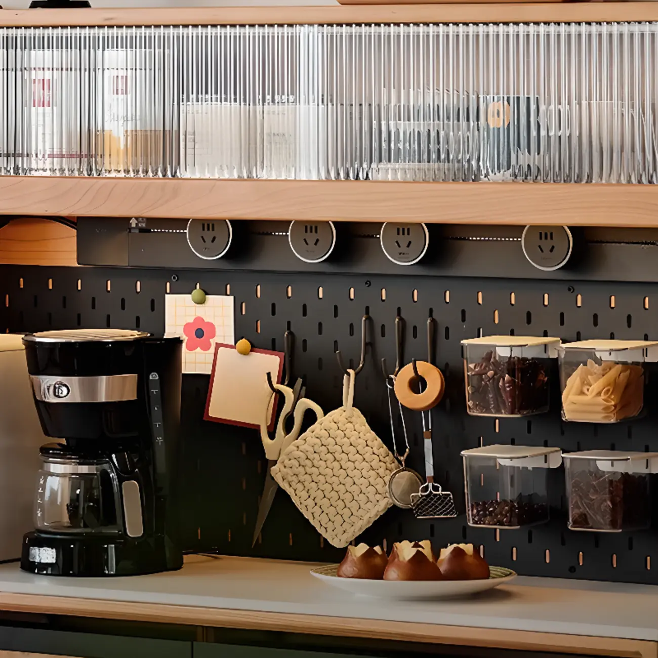 Modern Wood Sideboard with Cabinets and Stone Top Image - 10 | homeyfad