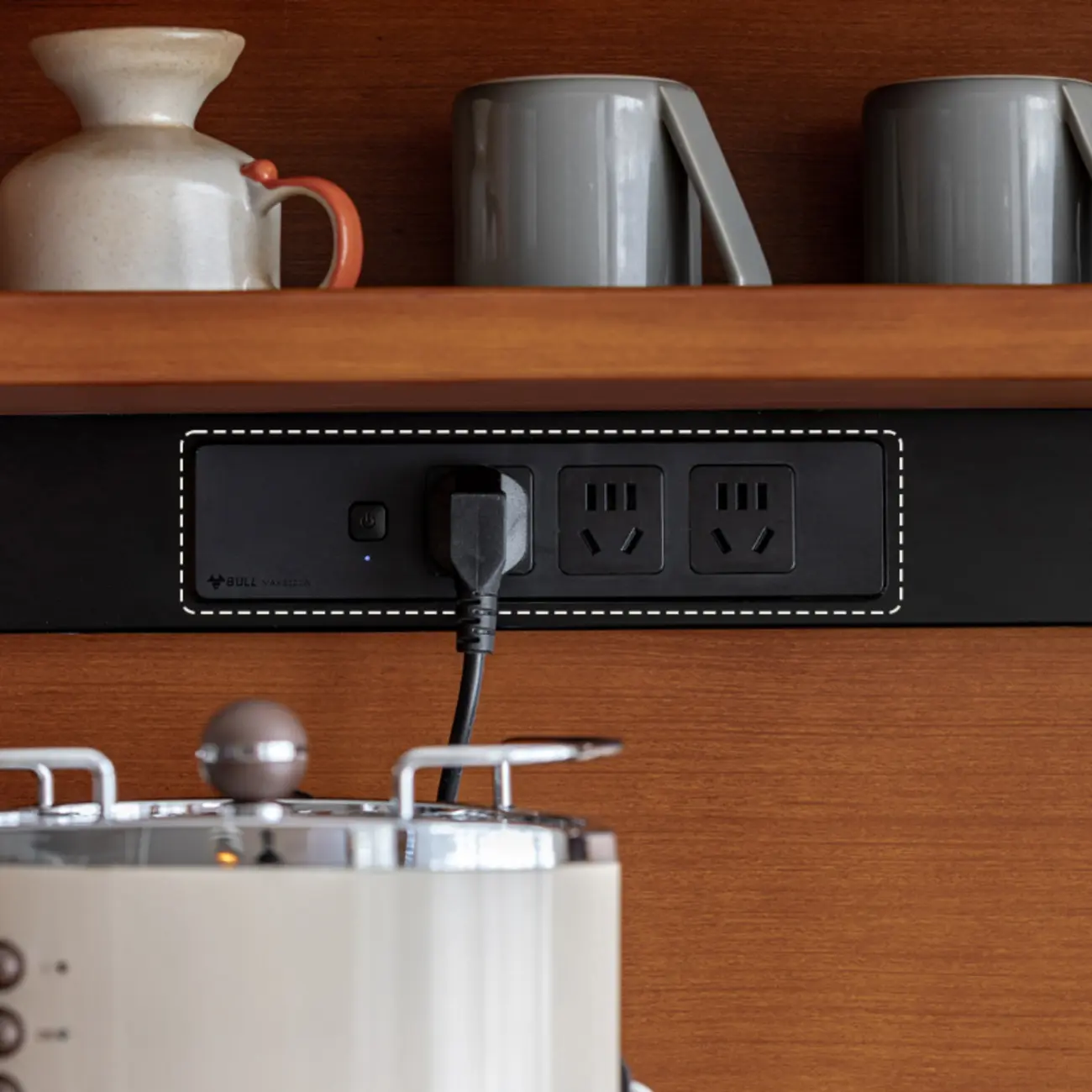 Modern Wooden Buffet Table with Storage Cabinets Image - 10 | homeyfad