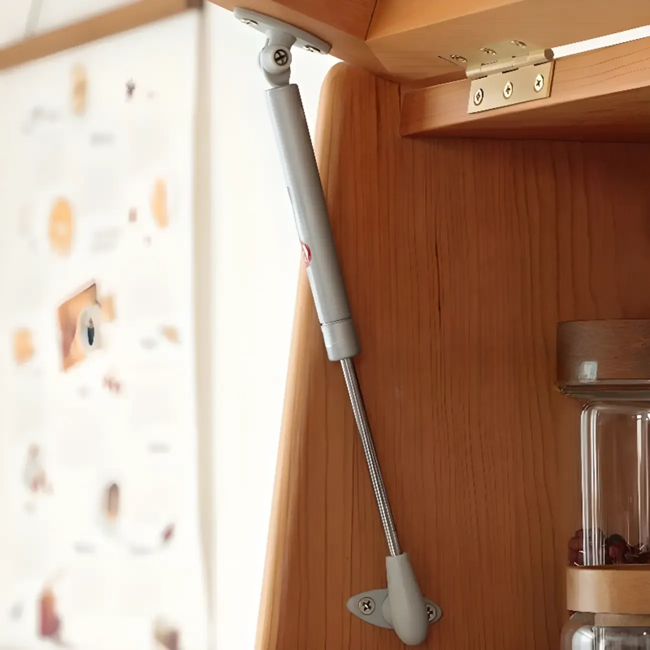 Modern Pine Cherry Wood Narrow Kitchen Sideboard Image - 10