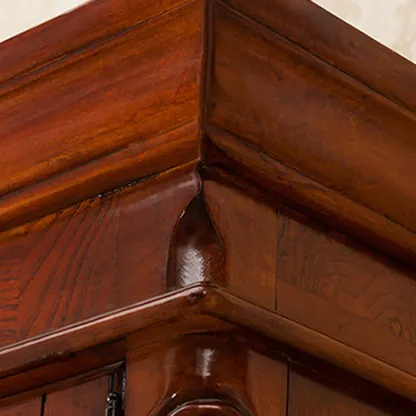 Modern Brown Wood Buffet with Adjustable Shelves Image - 7