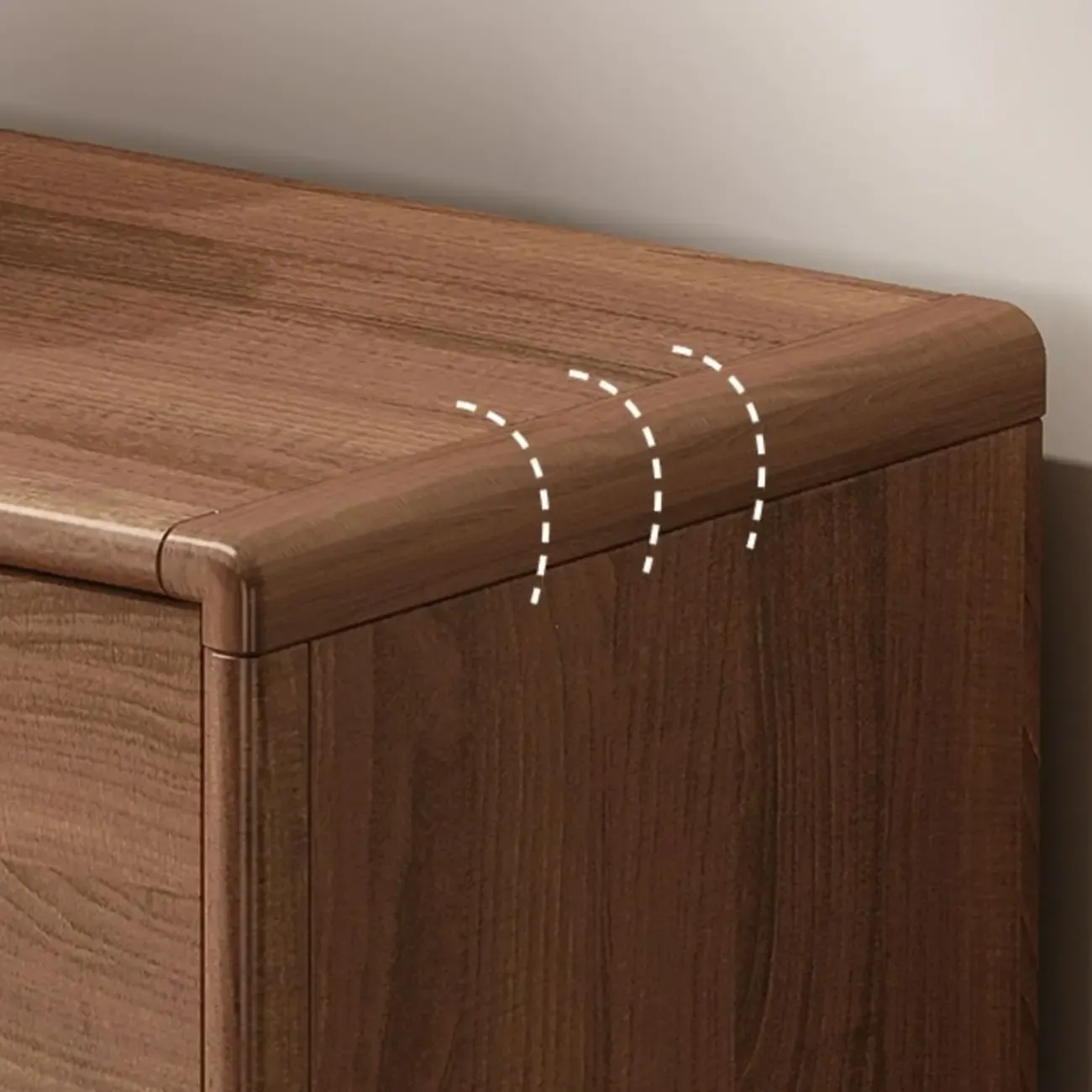 Modern Wood Buffet with Spacious Storage Cabinets Image - 3