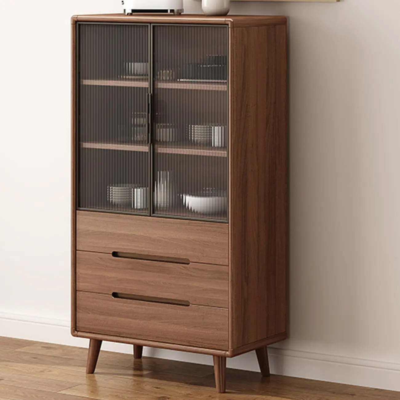 Modern Wood Buffet with Spacious Storage Cabinets Image - 5 | homeyfad