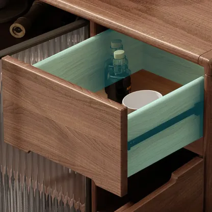 Modern Wood Buffet with Spacious Storage Cabinets Image - 6