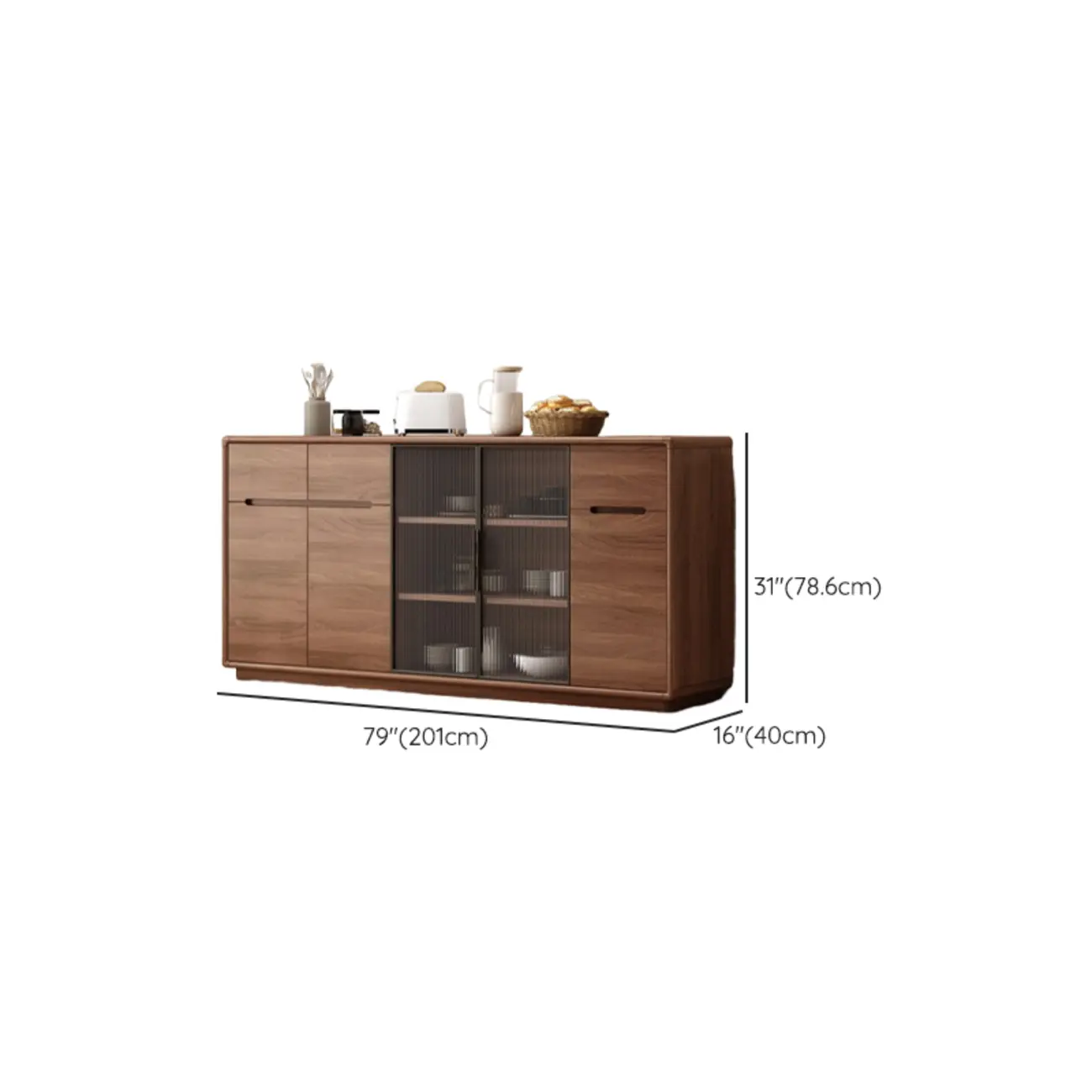 Modern Wood Buffet with Spacious Storage Cabinets #size | homeyfad