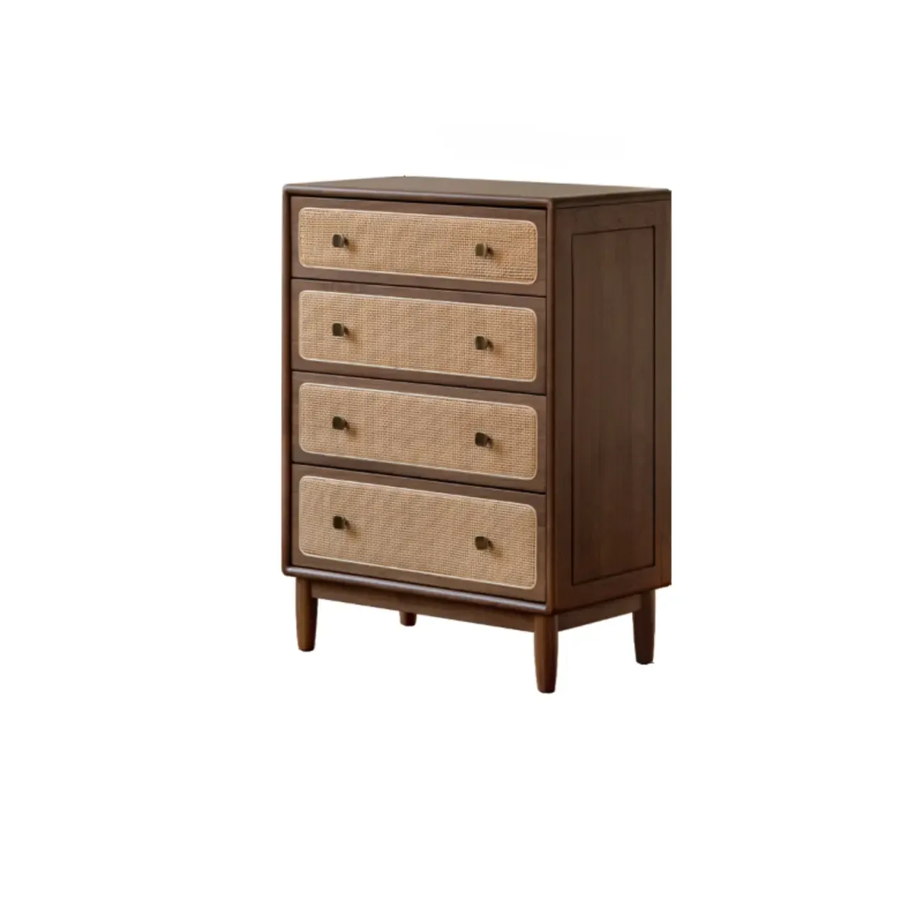 4-Drawer Mid-Century Modern Wooden Bachelor Chest Image - 10