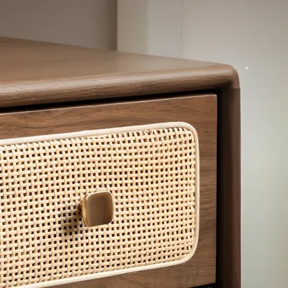 4-Drawer Mid-Century Modern Wooden Bachelor Chest Image - 6