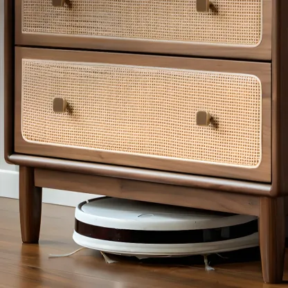 4-Drawer Mid-Century Modern Wooden Bachelor Chest Image - 7