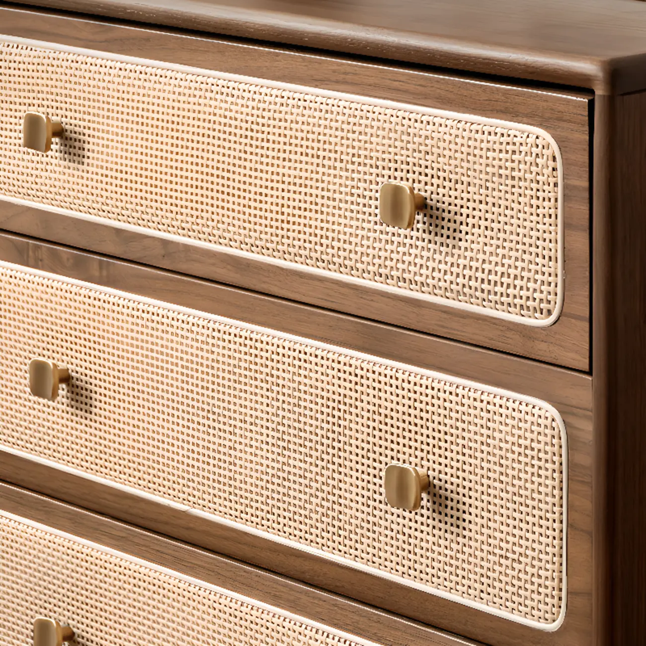 4-Drawer Mid-Century Modern Wooden Bachelor Chest Image - 8 | homeyfad