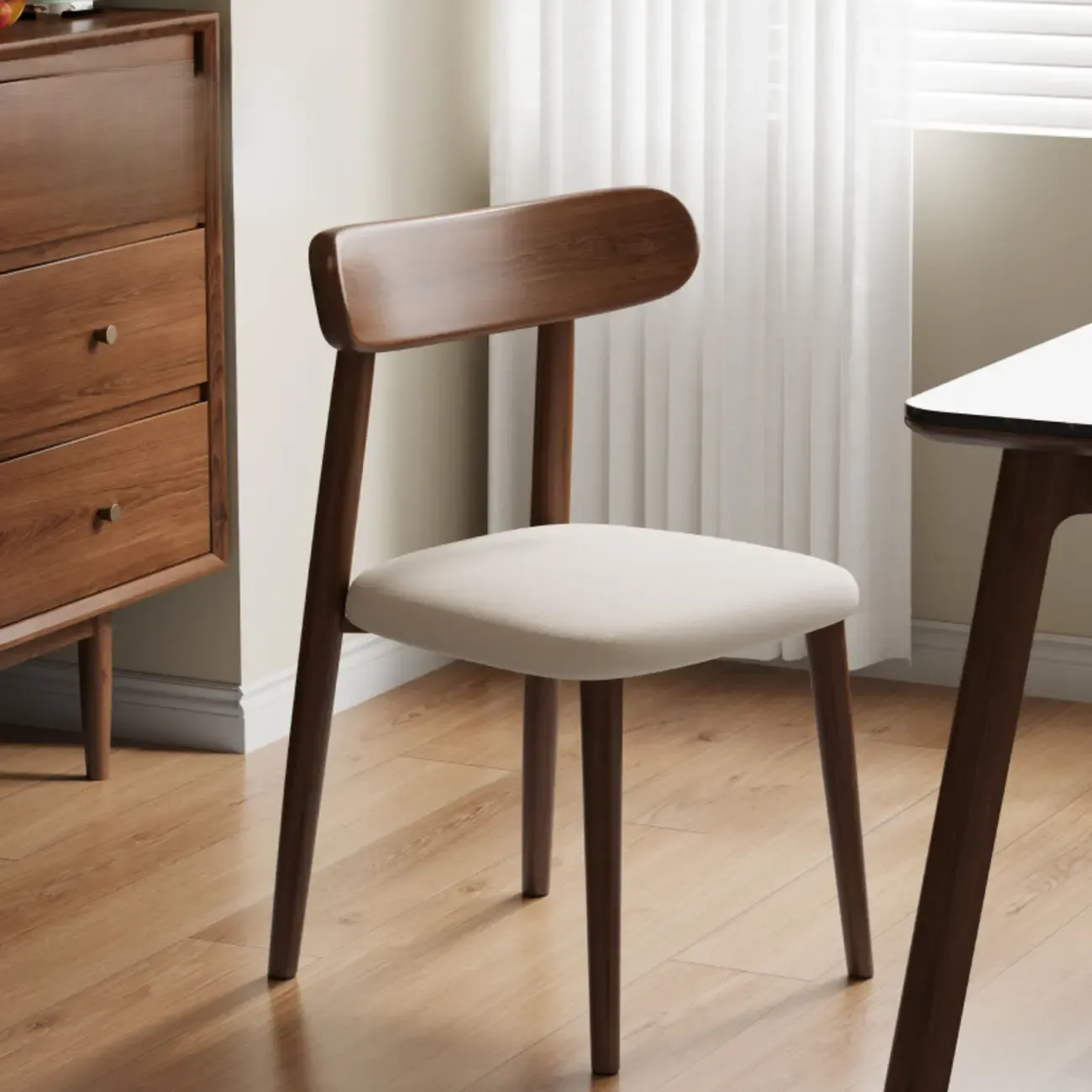 Modern Armless Leather Dining Chair with Low Back | HomeyFad