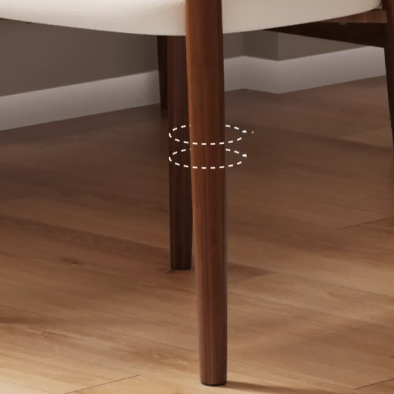 Modern Armless Leather Dining Chair with Low Back Image - 9