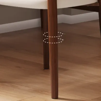 Modern Armless Leather Dining Chair with Low Back Image - 9