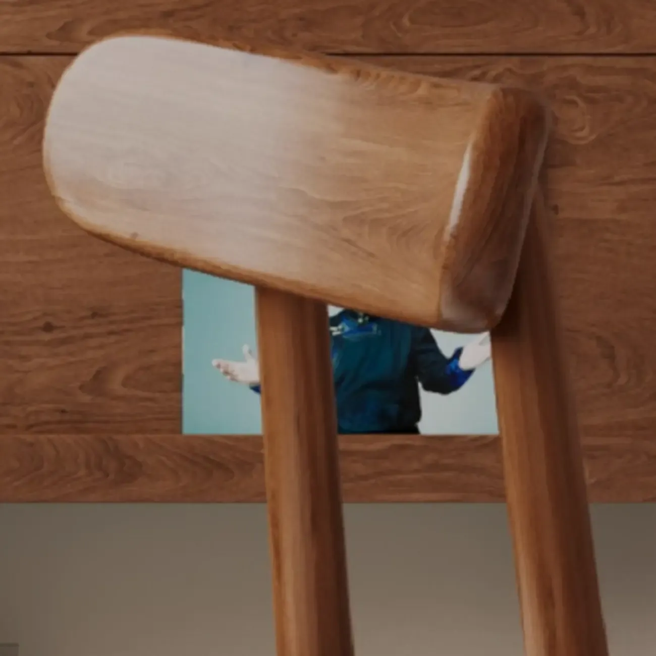 Modern Armless Leather Dining Chair with Low Back Image - 11