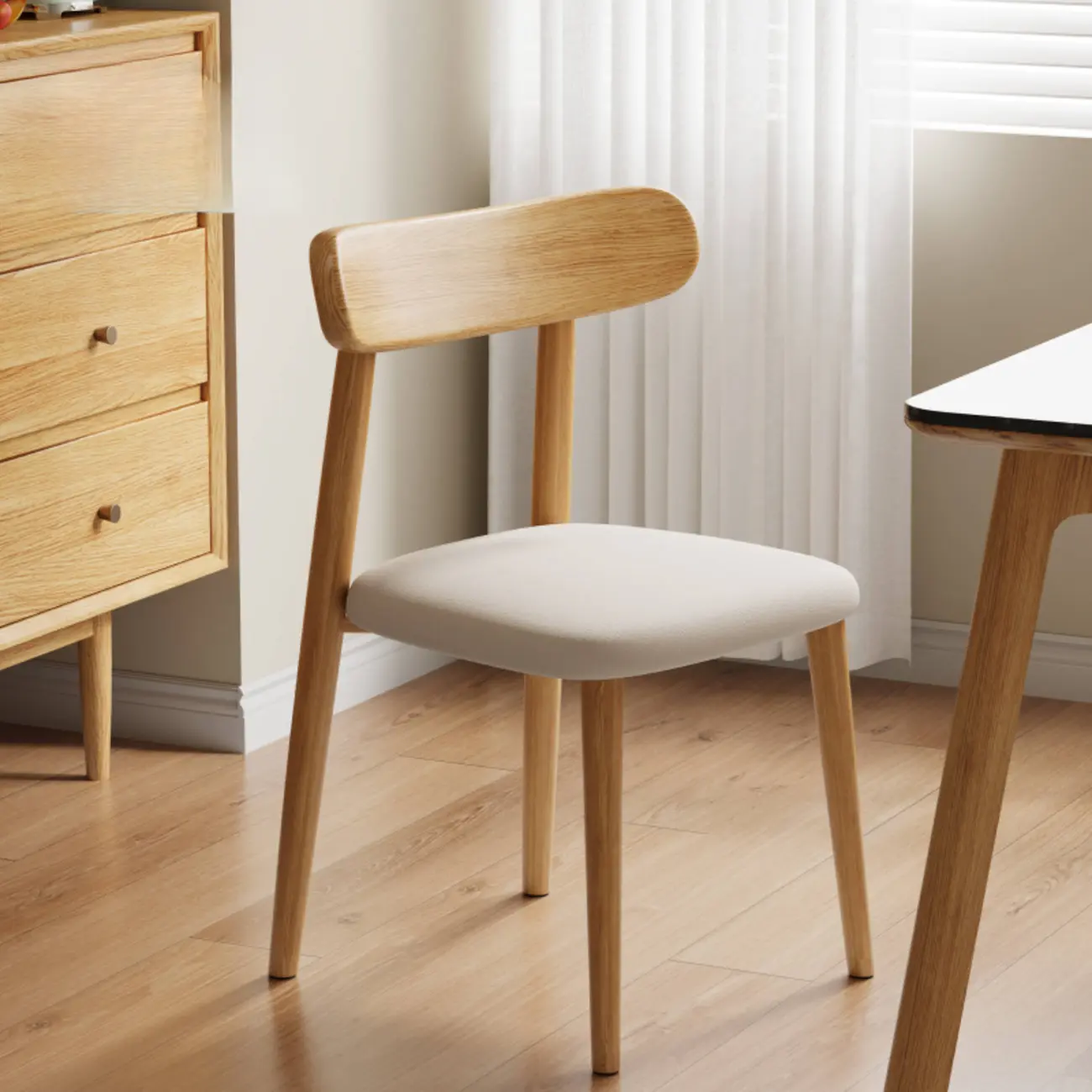 Modern Armless Leather Dining Chair with Low Back Image - 13 | homeyfad