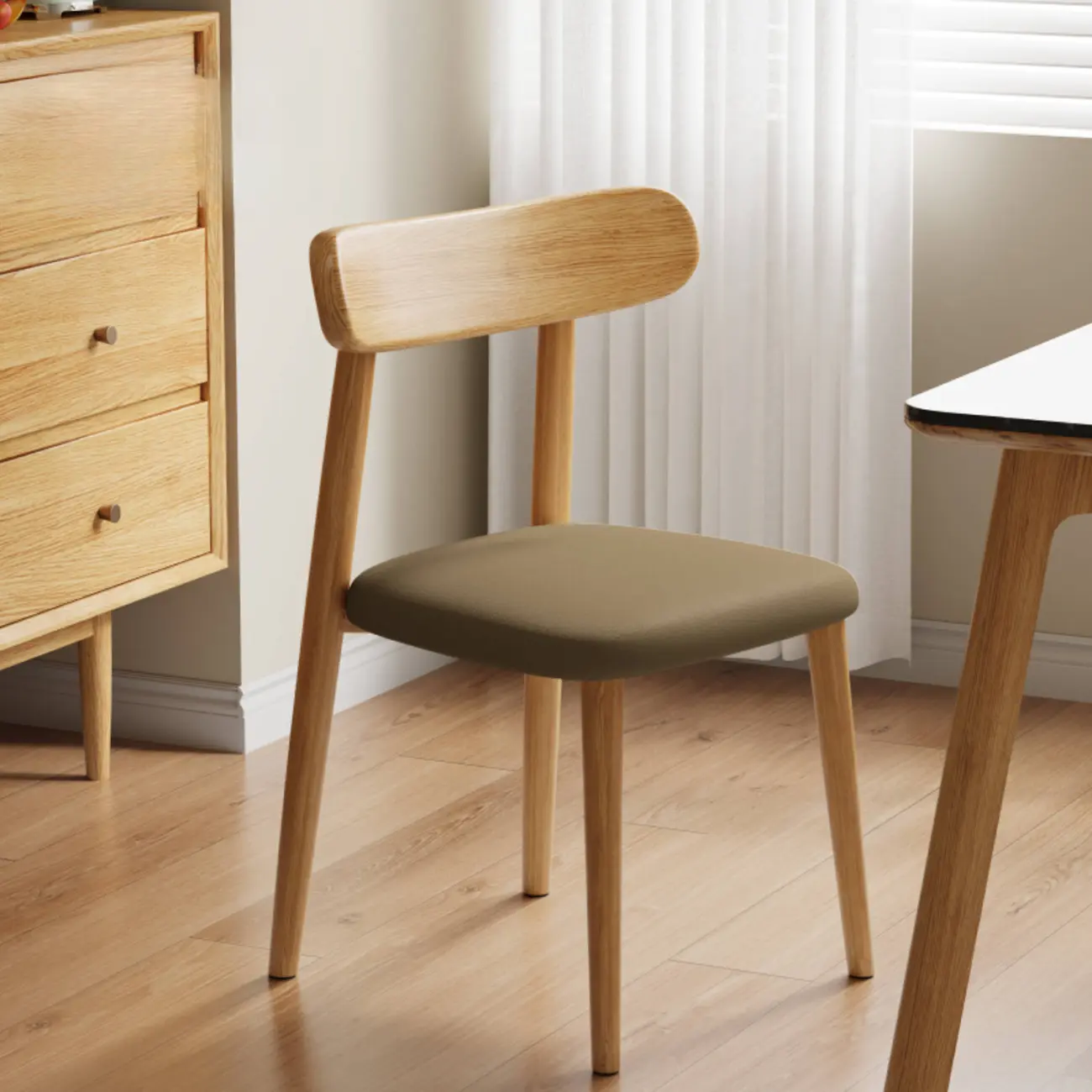 Modern Armless Leather Dining Chair with Low Back Image - 14 | homeyfad