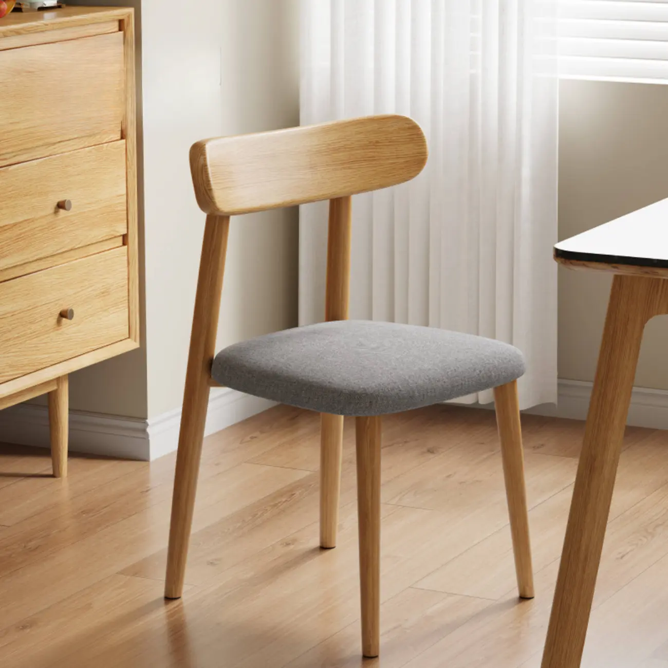 Modern Armless Leather Dining Chair with Low Back Image - 17 | homeyfad