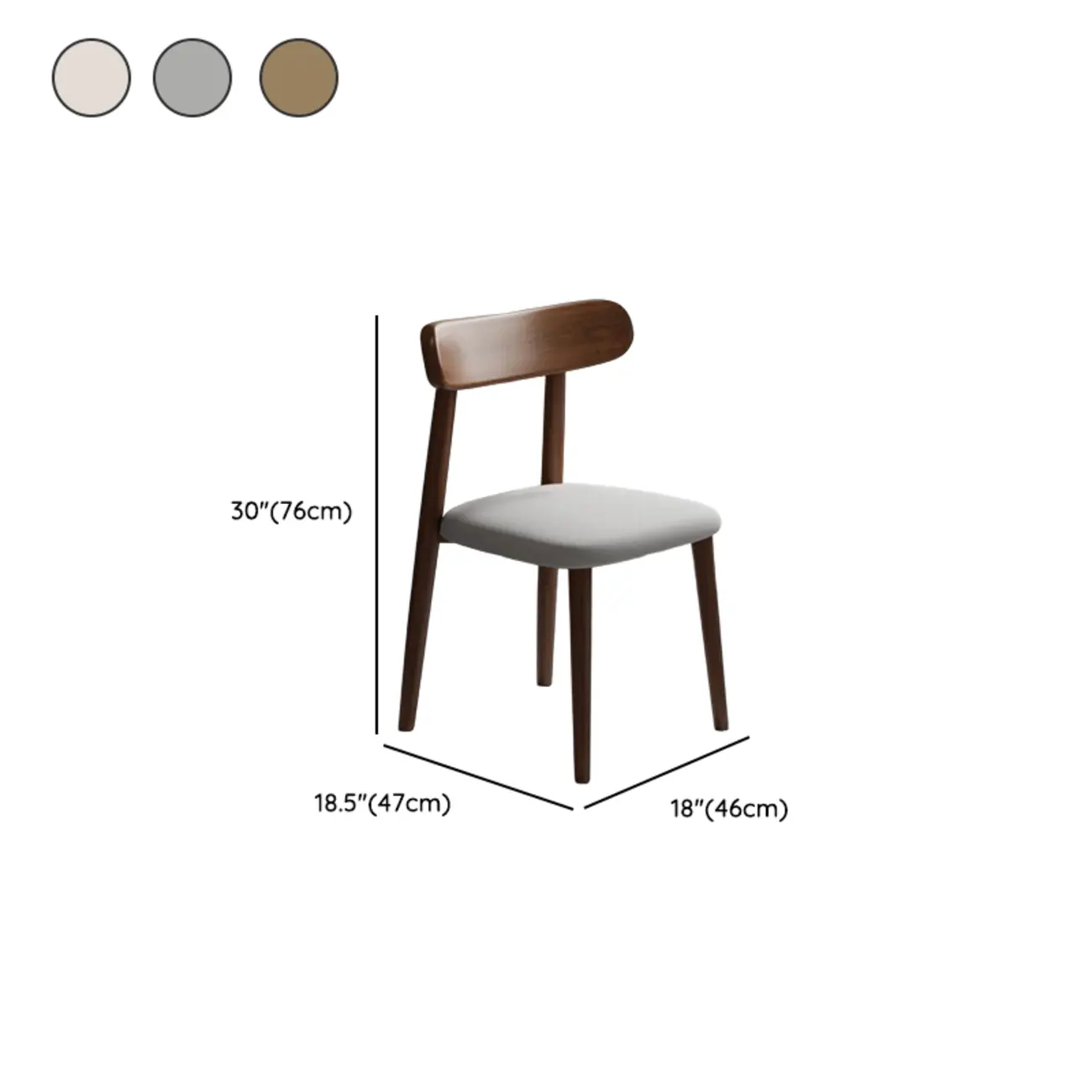 Modern Armless Leather Dining Chair with Low Back #size | homeyfad