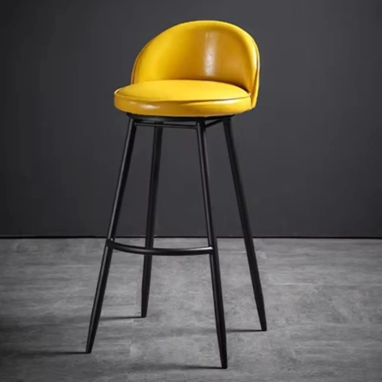 Counter Height Rotatable Modern Leather Bar Stools Image - 2 | homeyfad