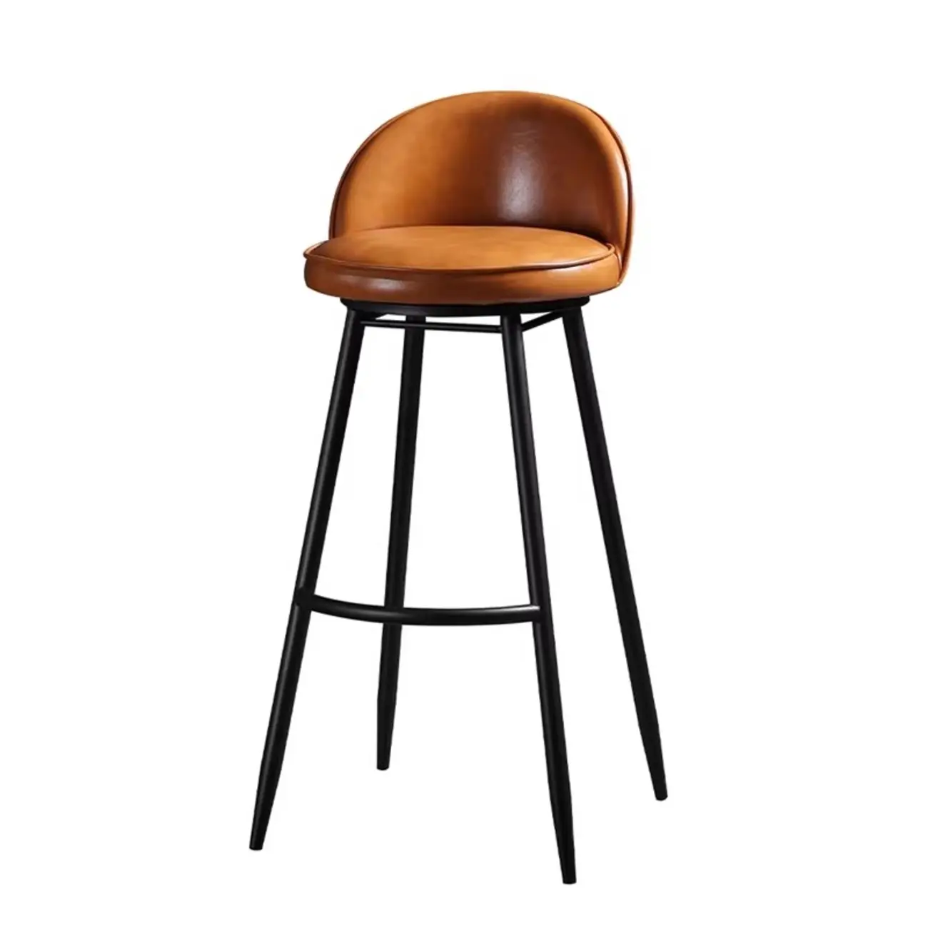 Counter Height Rotatable Modern Leather Bar Stools Image - 9 | homeyfad