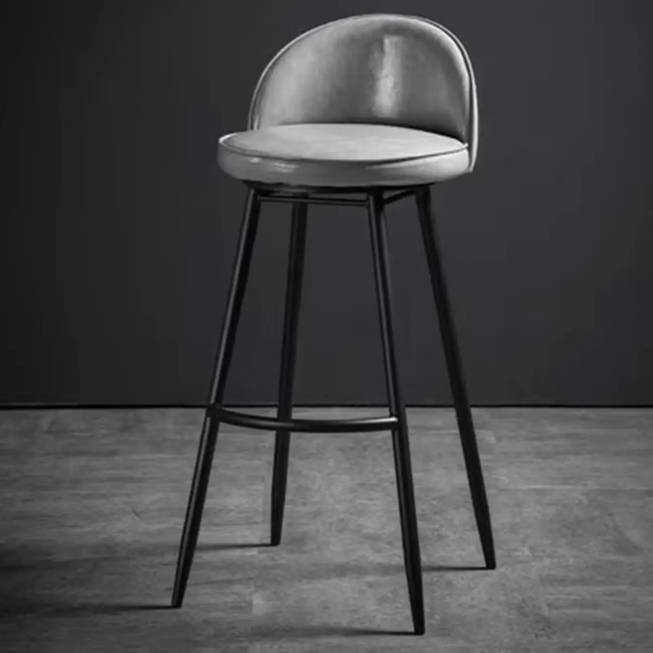 Counter Height Rotatable Modern Leather Bar Stools Image - 3 | homeyfad