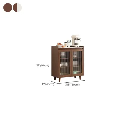 Modern Wood Sideboard with Glass Countertop #size