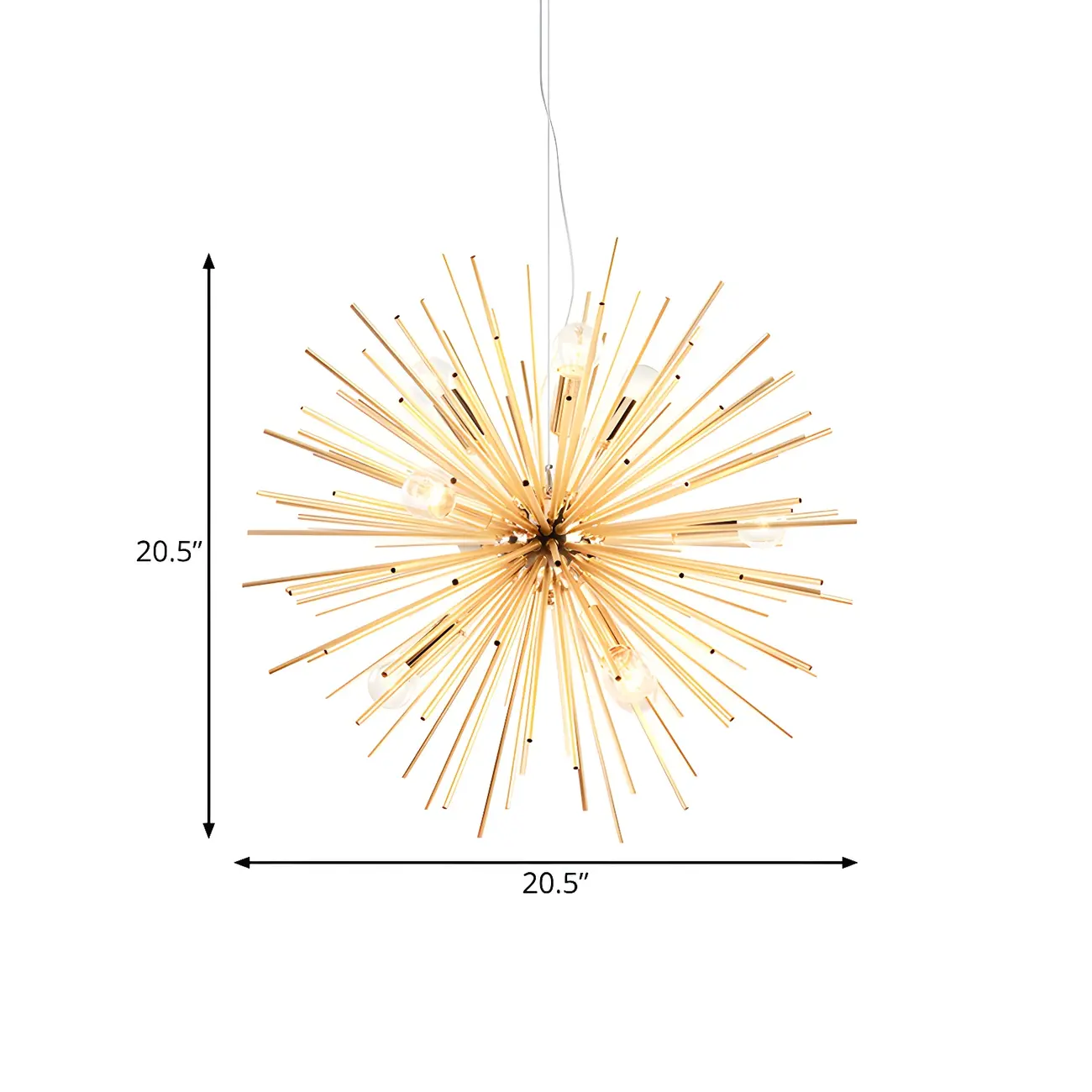 Modern Gold Starburst Sputnik Chandelier Image - 4 | homeyfad