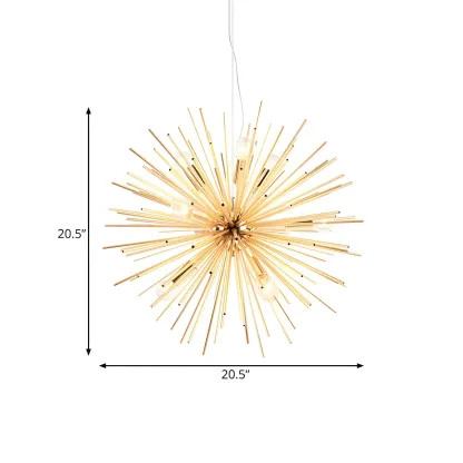 Modern Gold Starburst Sputnik Chandelier Image - 4
