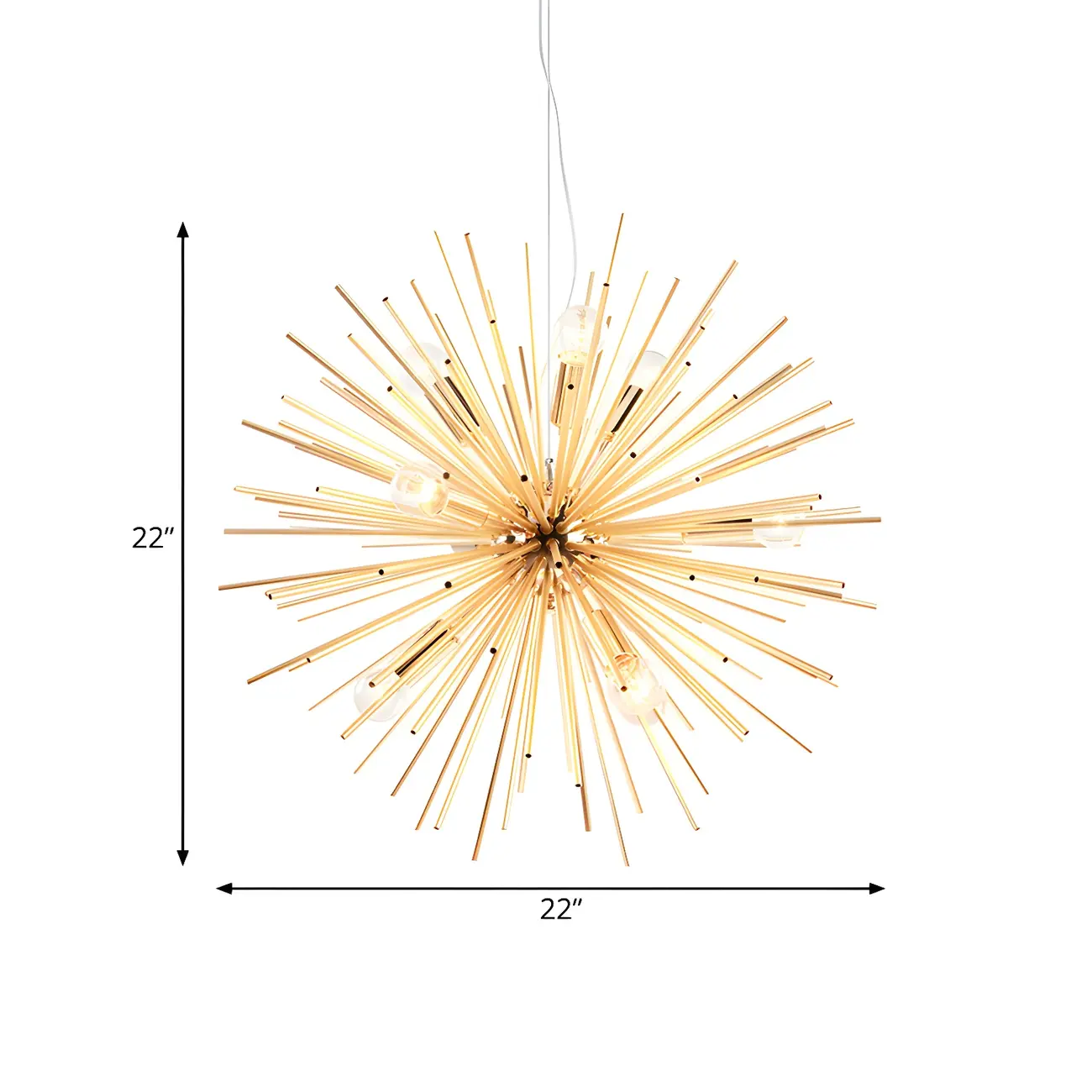 Modern Gold Starburst Sputnik Chandelier Image - 5 | homeyfad