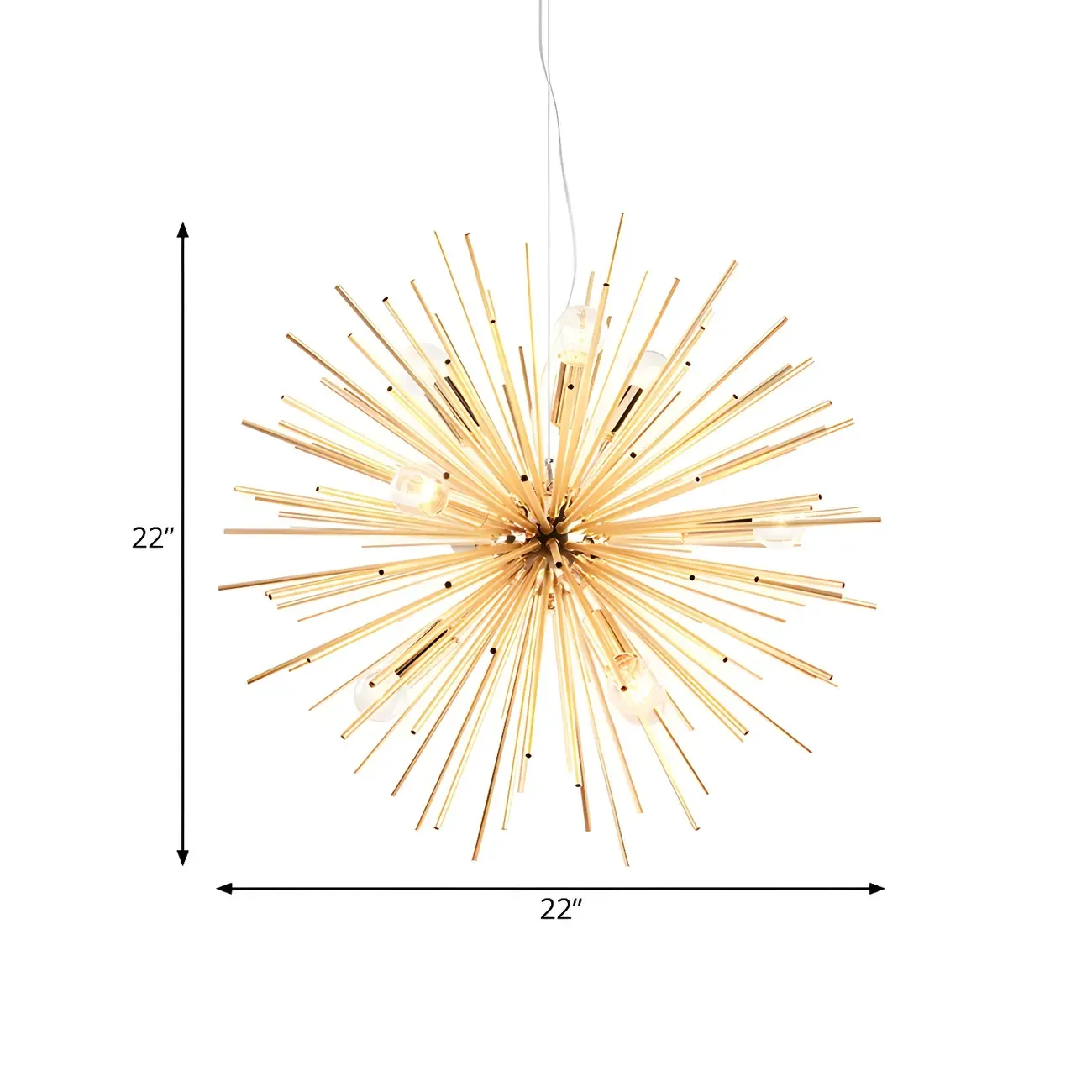 Modern Gold Starburst Sputnik Chandelier Image - 5