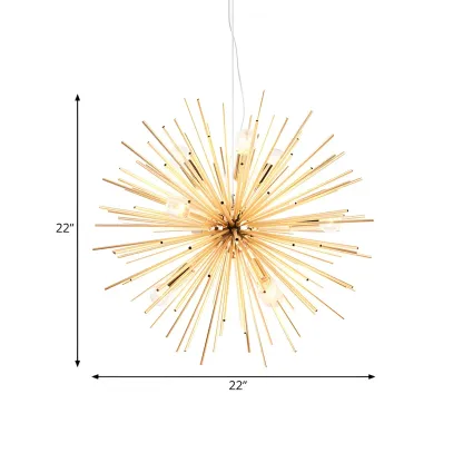 Modern Gold Starburst Sputnik Chandelier Image - 5