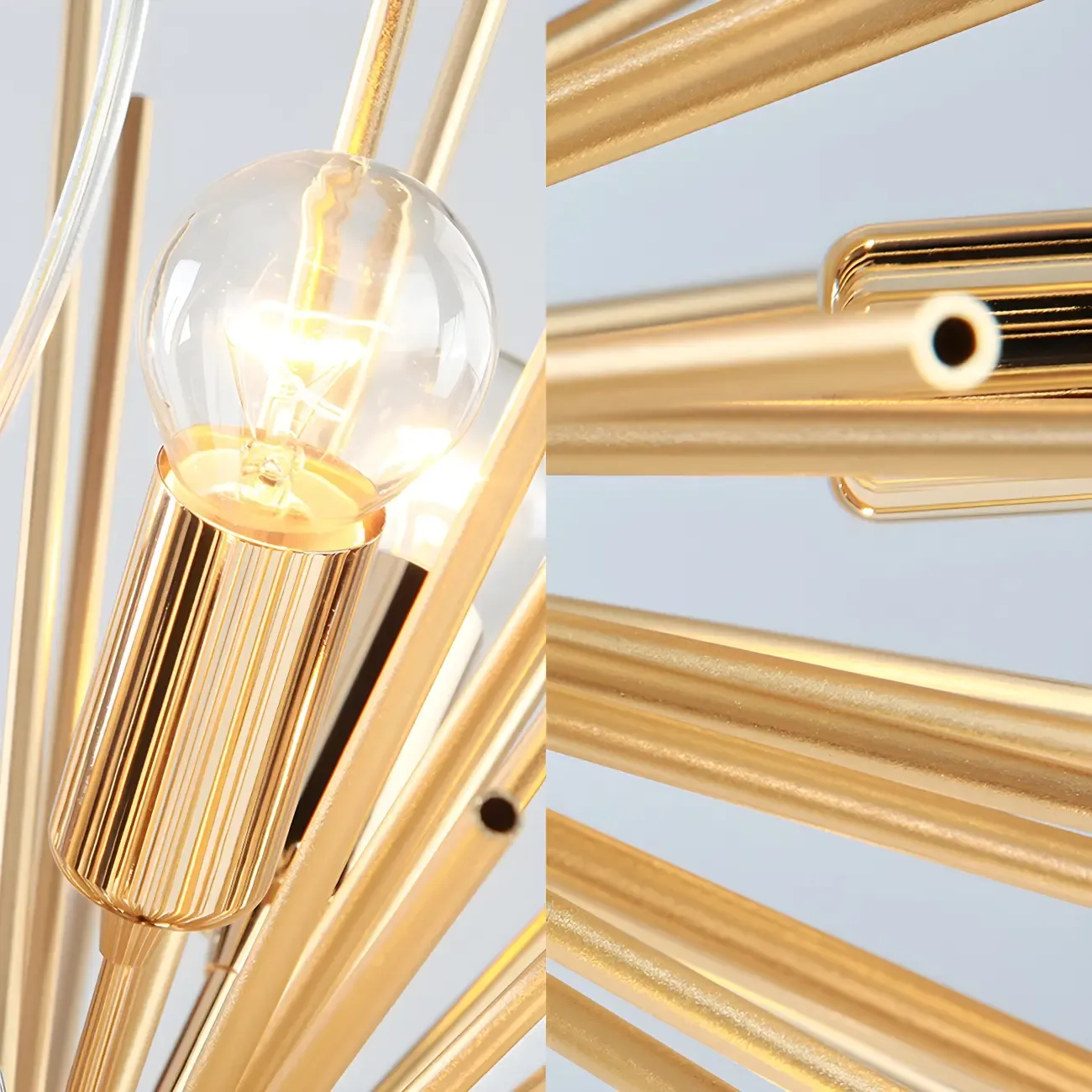 Modern Gold Starburst Sputnik Chandelier Image - 6
