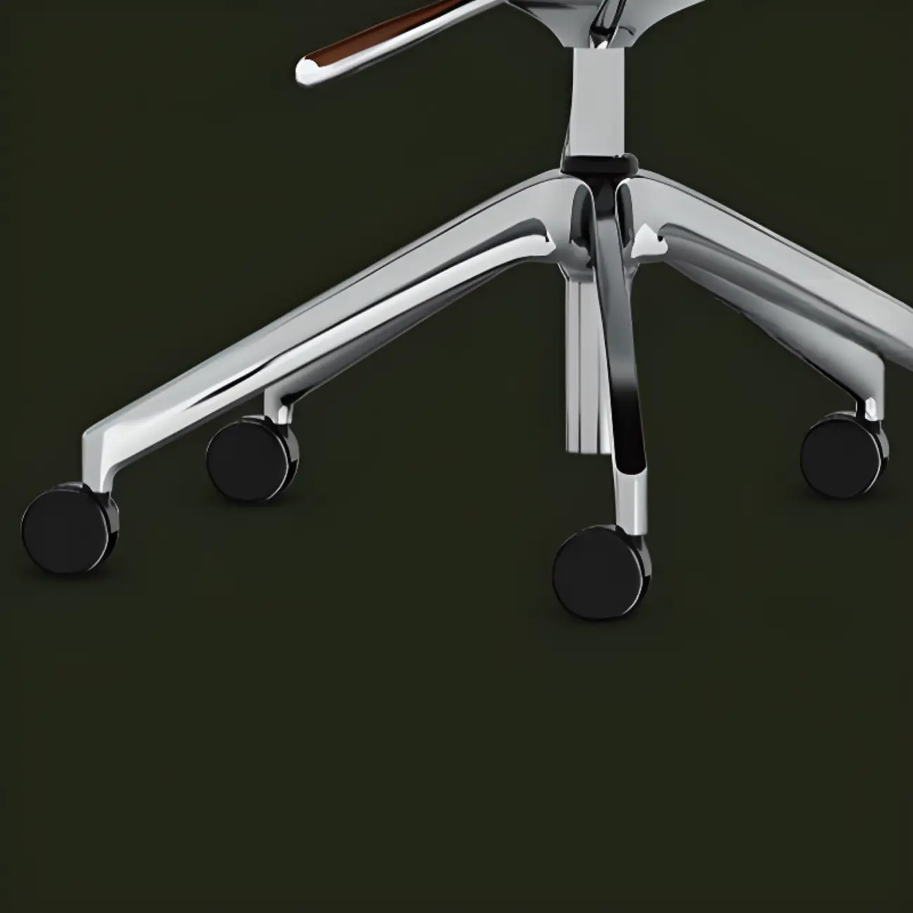 Modern Leather Adjustable Swivel Armrests Office Chair Image - 10 | homeyfad