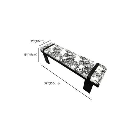 Minimalist Upholstered Bedroom Bench with Soft Cushion Image - 14